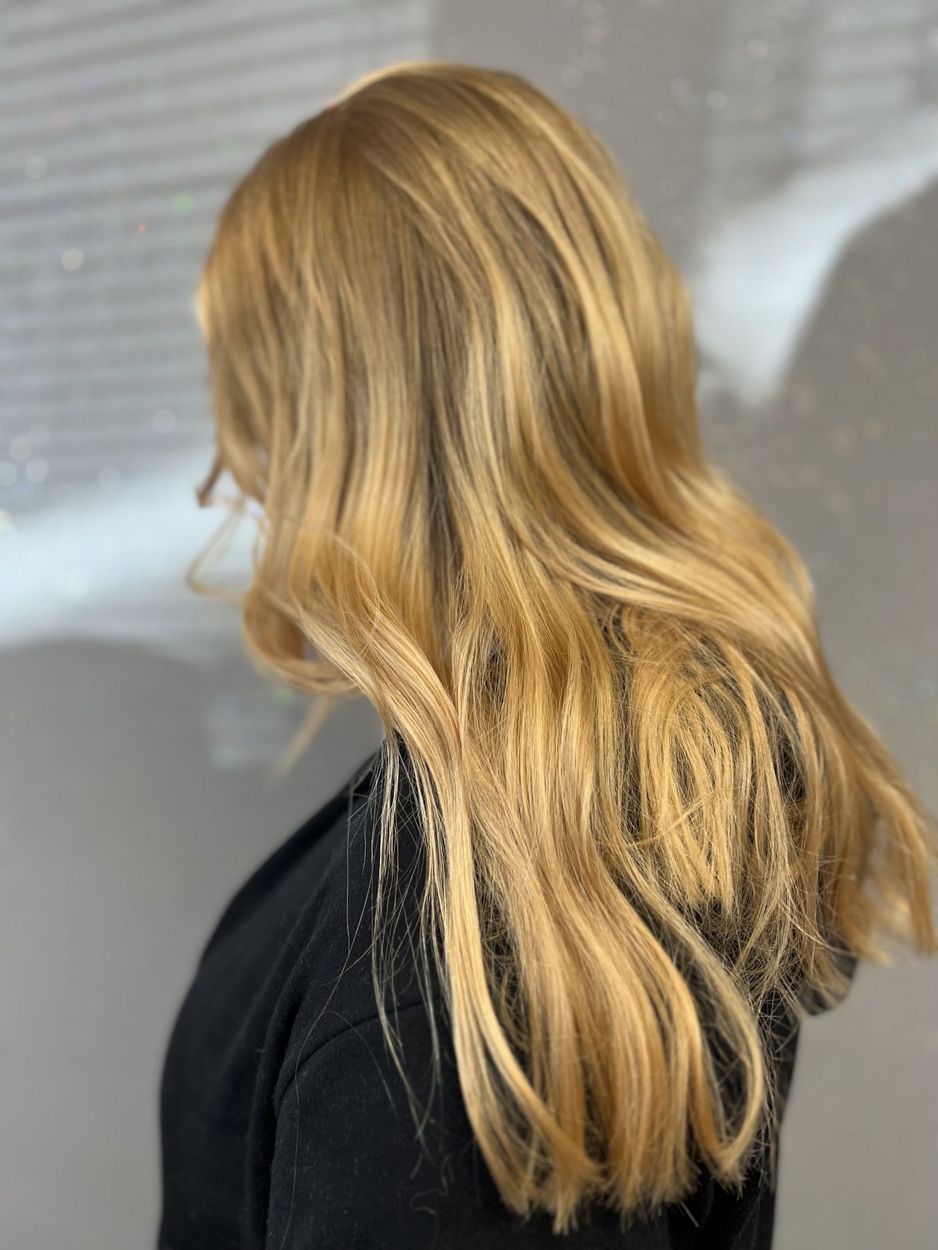 Golden blonde waves